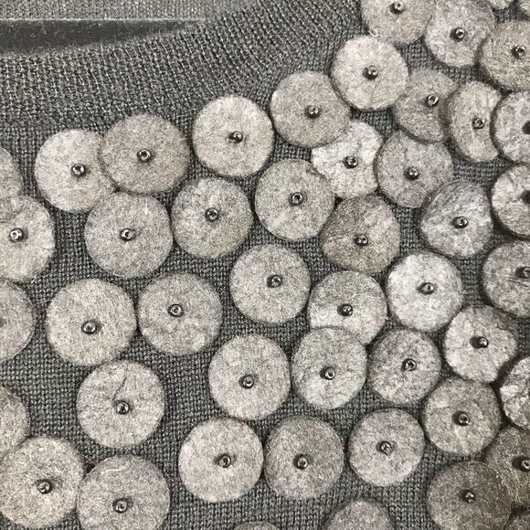 Love Moschino Black Tunic Sweater Size Medium? Asym Sleeve Knit Wool Blend. - Picture 4 of 10